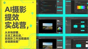 AI+摄影提效实战营，从本地部署，主流工具实战，到高阶工作流搭建的全链路技能-瀚宇网创