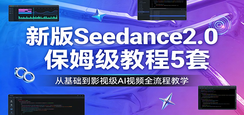 新版Seedance2.0保姆级教程5套：从基础到影视级AI视频全流程教学-瀚宇网创