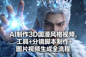 AI制作3D国漫风格视频，工具+分镜脚本制作+图片视频生成全流程-瀚宇网创