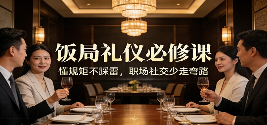 公众号收费文章：《饭局礼仪必修课：懂规矩不踩雷，职场社交少走弯路》-瀚宇网创