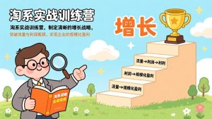 淘系实战训练营，制定清晰的增长战略，突破流量与利润瓶颈，实现企业的规模化盈利-瀚宇网创