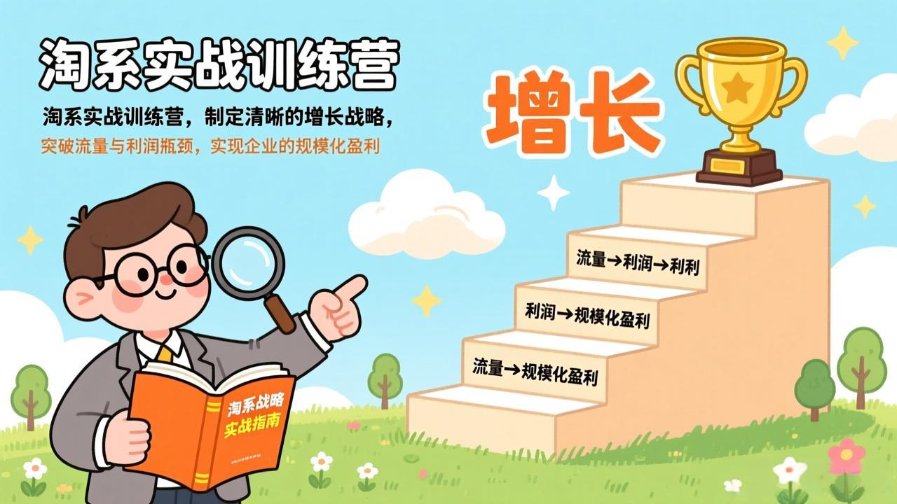 淘系实战训练营，制定清晰的增长战略，突破流量与利润瓶颈，实现企业的规模化盈利-瀚宇网创