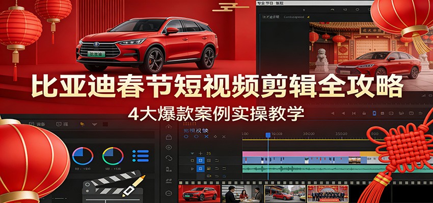图片[1]-比亚迪春节短视频剪辑全攻略，4大爆款案例实操教学-瀚宇网创