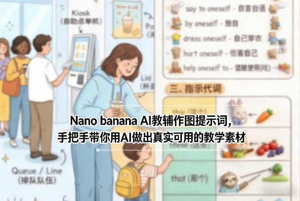 Nano banana AI教辅作图提示词，手把手带你用AI做出真实可用的教学素材-瀚宇网创