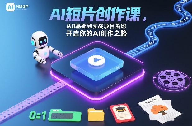 AI短片创作课，从0基础到实战项目落地，开启你的AI创作之路(更新)-瀚宇网创