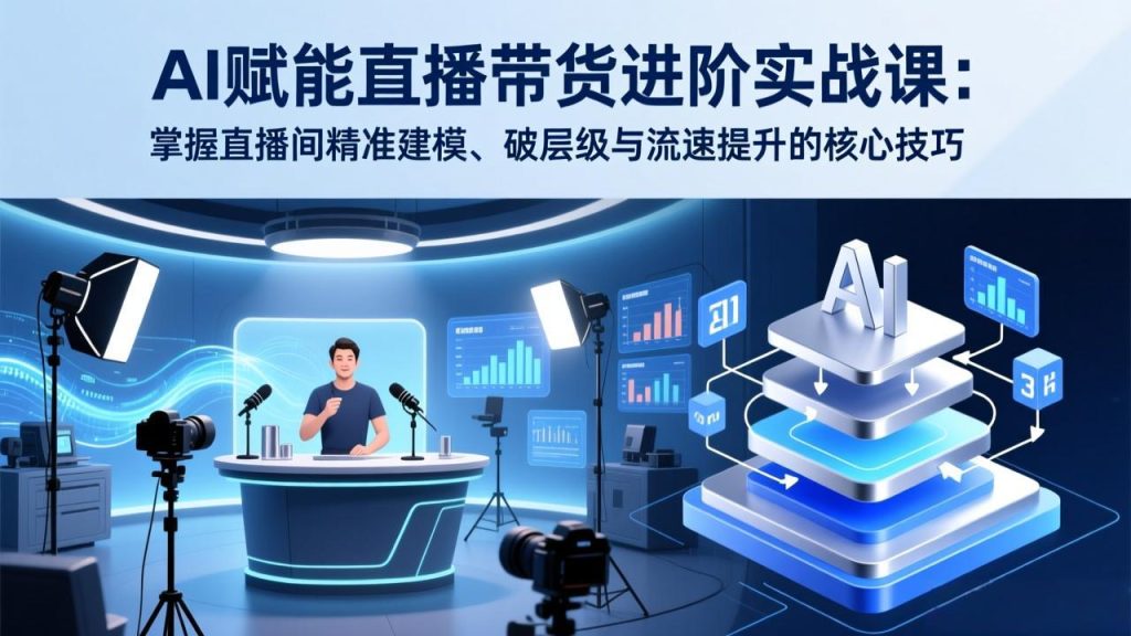 AI赋能直播带货进阶实战课:掌握直播间精准建模、破层级与流速提升的核心技巧-瀚宇网创