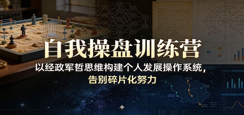 自我操盘训练营:以经政军哲思维构建个人发展操作系统,告别碎片化努力-瀚宇网创