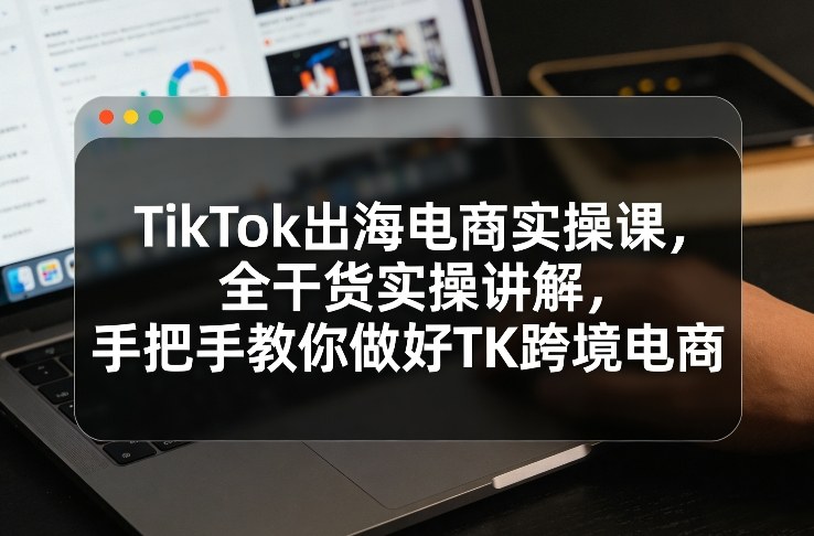 TikTok出海电商实操课，全干货实操讲解，手把手教你做好TK跨境电商-瀚宇网创