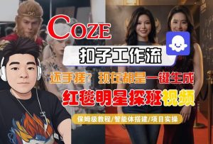 Coze智能体工作流一键生成“红毯明星探班合影“短视频,全流程保姆级教学-瀚宇网创