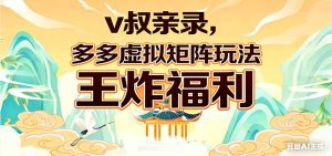 v叔亲录，多多虚拟矩阵玩法，王炸福利限时领取-瀚宇网创