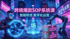 跨境爆款SOP系统课，“内容飞轮+精准投放+AI自动化”为核心，拆解“人×货×场”黄金公式-瀚宇网创