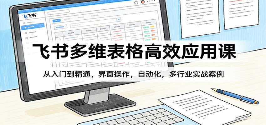 飞书多维表格高效应用课：从入门到精通，界面操作，自动化，多行业实战案例-瀚宇网创