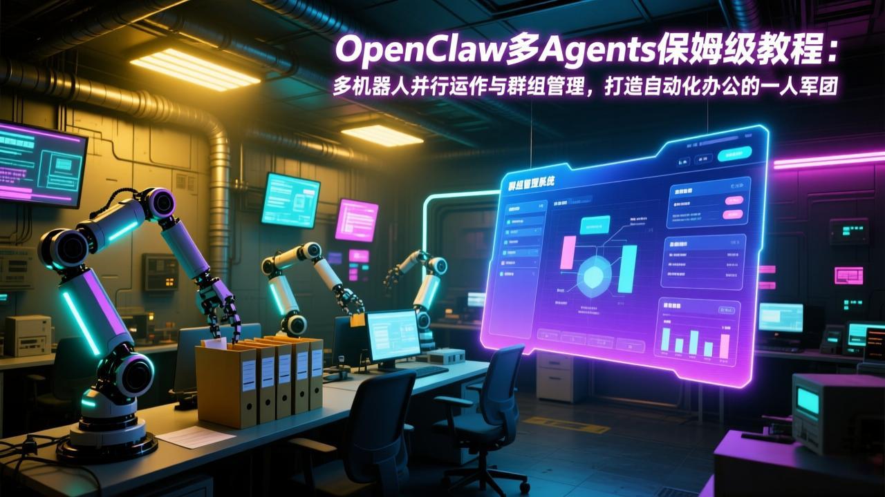 OpenClaw多Agents保姆级教程：多机器人并行运作与群组管理，打造自动化办公的一人军团-瀚宇网创