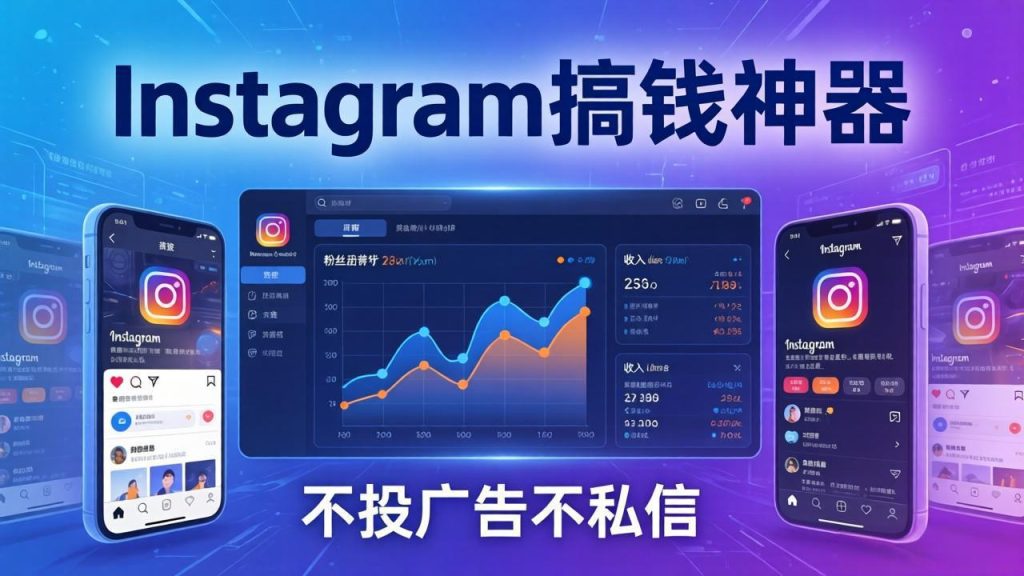 Instagram搞钱神器：月涨6万粉+月入5万刀，不投广告不私信，靠算法+低价产品-瀚宇网创