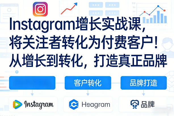 Instagram增长实战课,将关注者转化为付费客户!从增长到转化,打造真正品牌(双语字幕)-瀚宇网创