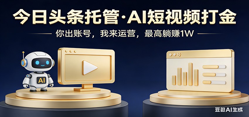 图片[1]-头条号AI托管，我提供作品，你提供账号，每天5分钟发布，小白躺赚3000+-瀚宇网创