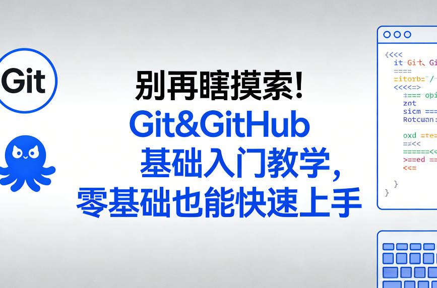 别再瞎摸索！Git&GitHub基础入门教学，零基础也能快速上手-瀚宇网创