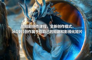 AI短剧创作课程，全新创作模式，从0到1创作属于你自己的短剧和影视化短片-瀚宇网创