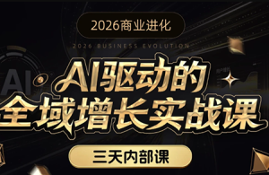 安先生·AI驱动的全域增长实战课(26年3月12-14日)-瀚宇网创