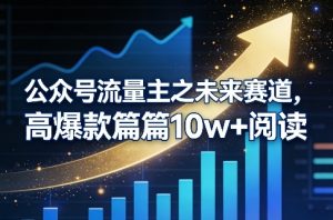 公众号流量主之未来赛道，高爆款篇篇10w+阅读-瀚宇网创