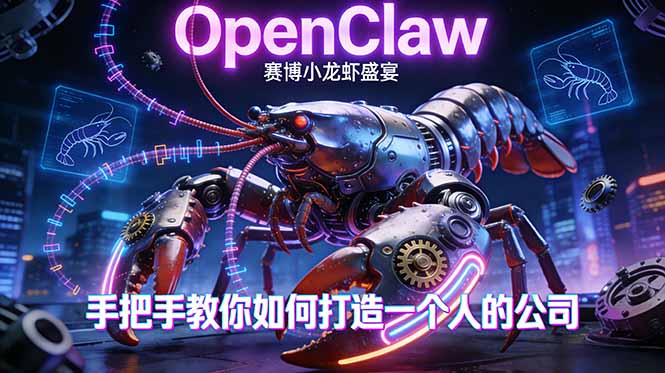 OpenClaw，小龙虾-从产品到爆款的成长之路，手把手教你如何打造一个人的公司-瀚宇网创