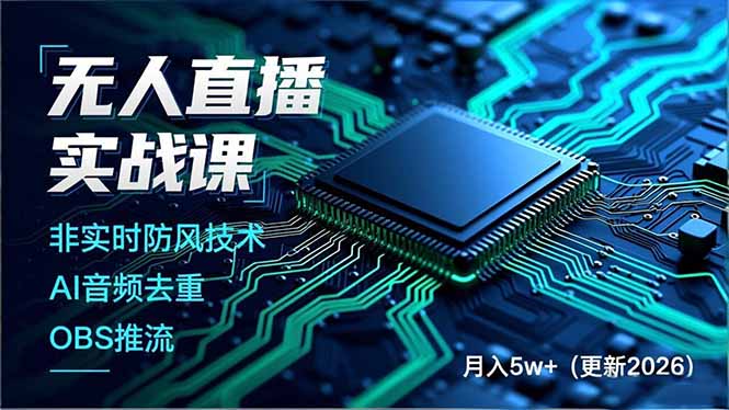 无人直播实战课(更新3月-瀚宇网创