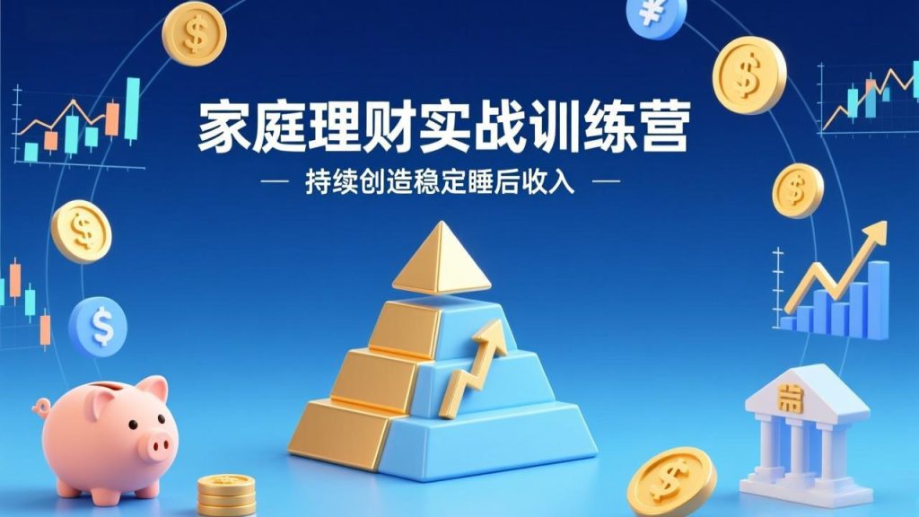 家庭理财实战训练营:从0到1建体系,三阶进阶层层递进,助你持续创造稳定睡后收入-瀚宇网创
