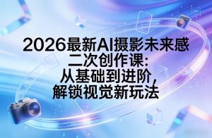2026最新AI摄影未来感二次创作课：从基础到进阶，解锁视觉新玩法-瀚宇网创