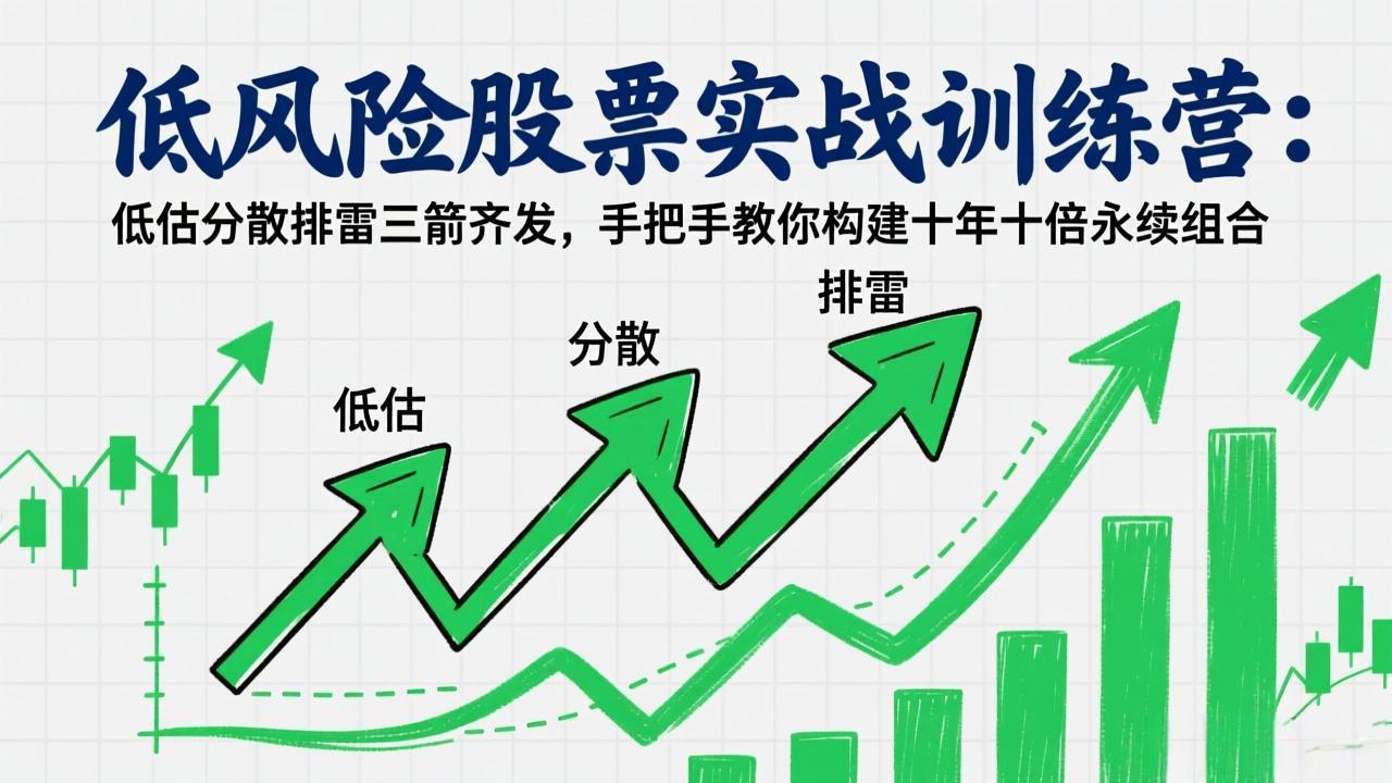 低风险股票实战训练营:低估分散排雷三箭齐发,手把手教你构建十年十倍永续组合-瀚宇网创