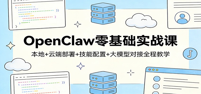 图片[1]-OpenClaw零基础实战课：本地+云端部署+技能配置+大模型对接全程教学-瀚宇网创