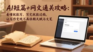 AI短篇+网文通关攻略:看懂就能写、写完就能过稿,让写作变现不再依赖天赋与文笔-瀚宇网创