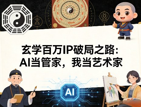 玄学百万IP破局之路：AI当管家，我当艺术家-瀚宇网创