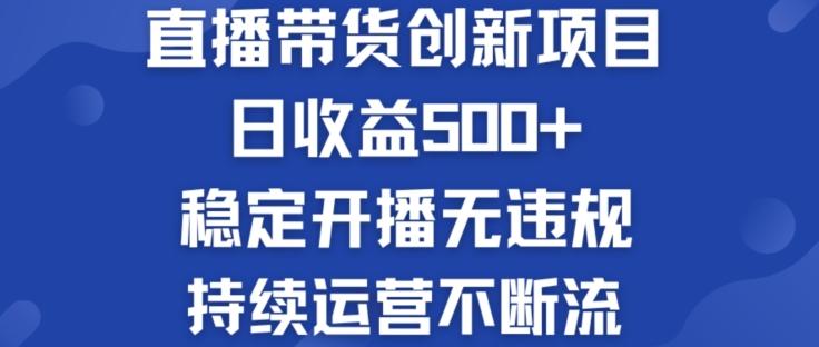 淘宝无人直播带货创新项目：日收益500+  稳定开播无违规  持续运营不断流【揭秘】-瀚宇网创