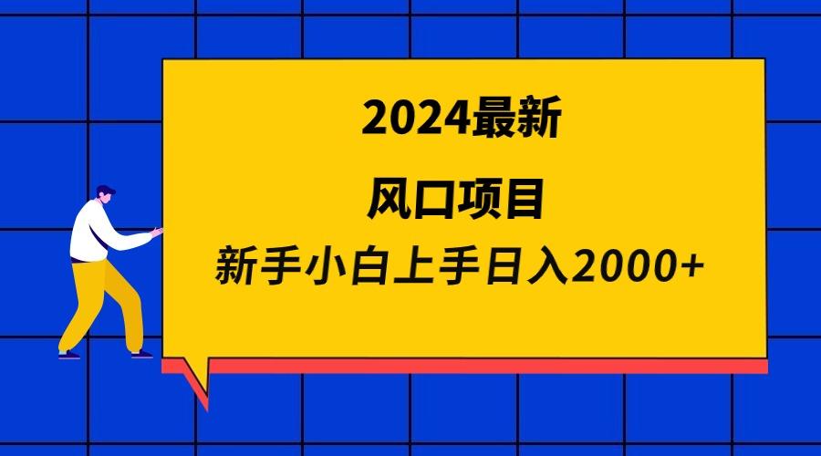 (9483期)2024最新风口项目 新手小白日入2000+-瀚宇网创