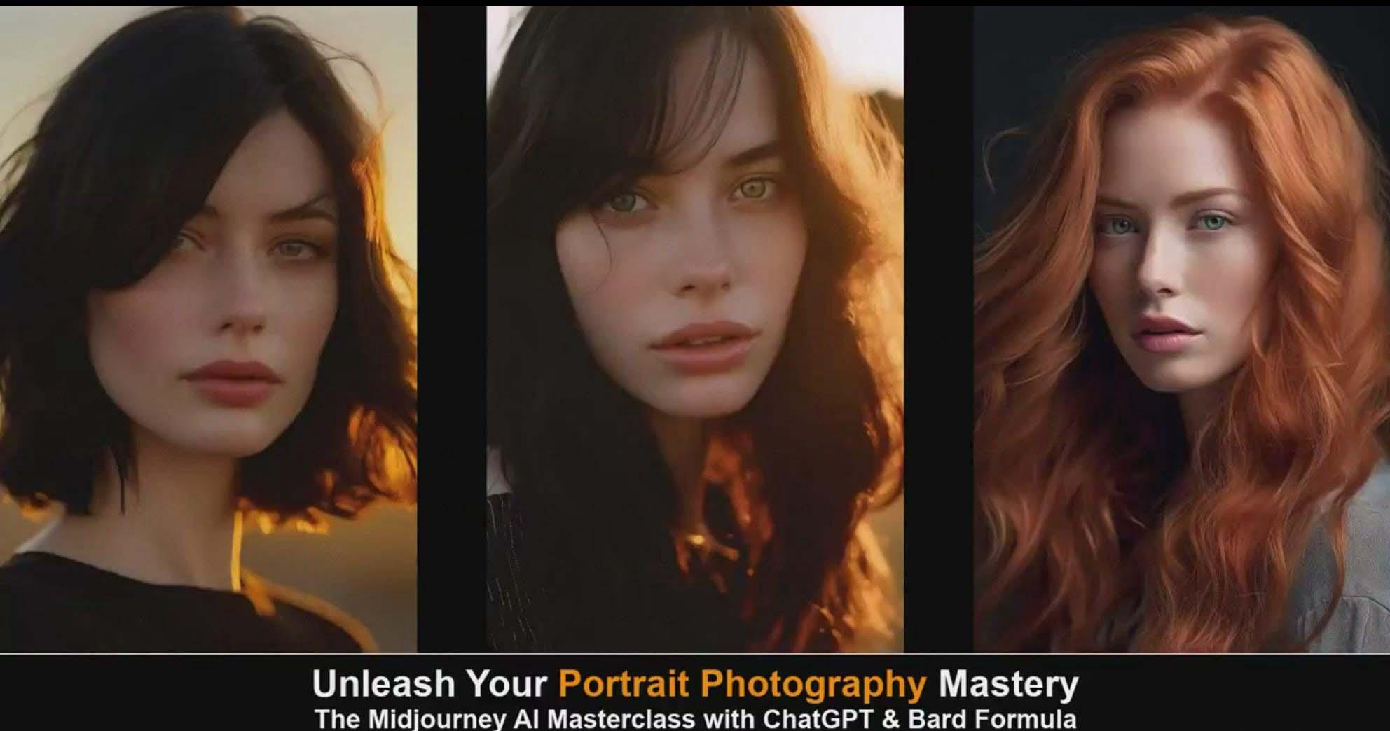 图片[3]-(9312期)Midjourney v5 ChatGPT 和 Bard AI人工智能人像摄影大师班-15节-中英字幕-瀚宇网创