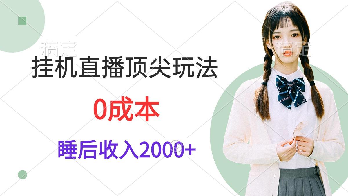 (9715期)挂机直播顶尖玩法，睡后日收入2000+、0成本，视频教学-瀚宇网创