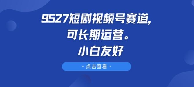 9527短剧视频号赛道，可长期运营，小白友好【揭秘】-瀚宇网创