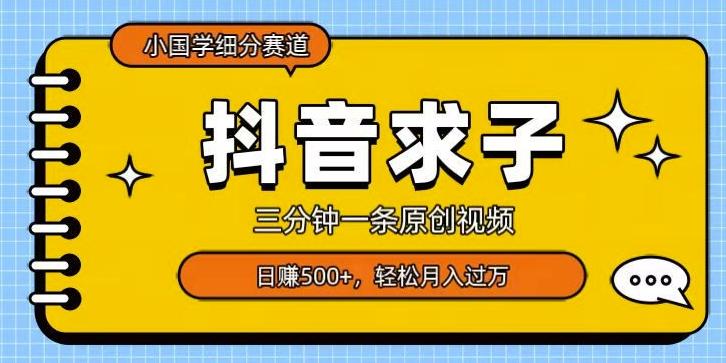 小国学细分赛道，三分钟一条原创视频，日赚500+，可矩阵复制-瀚宇网创