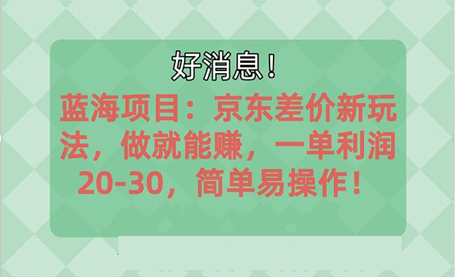 越早知道越能赚到钱的蓝海项目:京东大平台操作,一单利润20-30,简单...-瀚宇网创