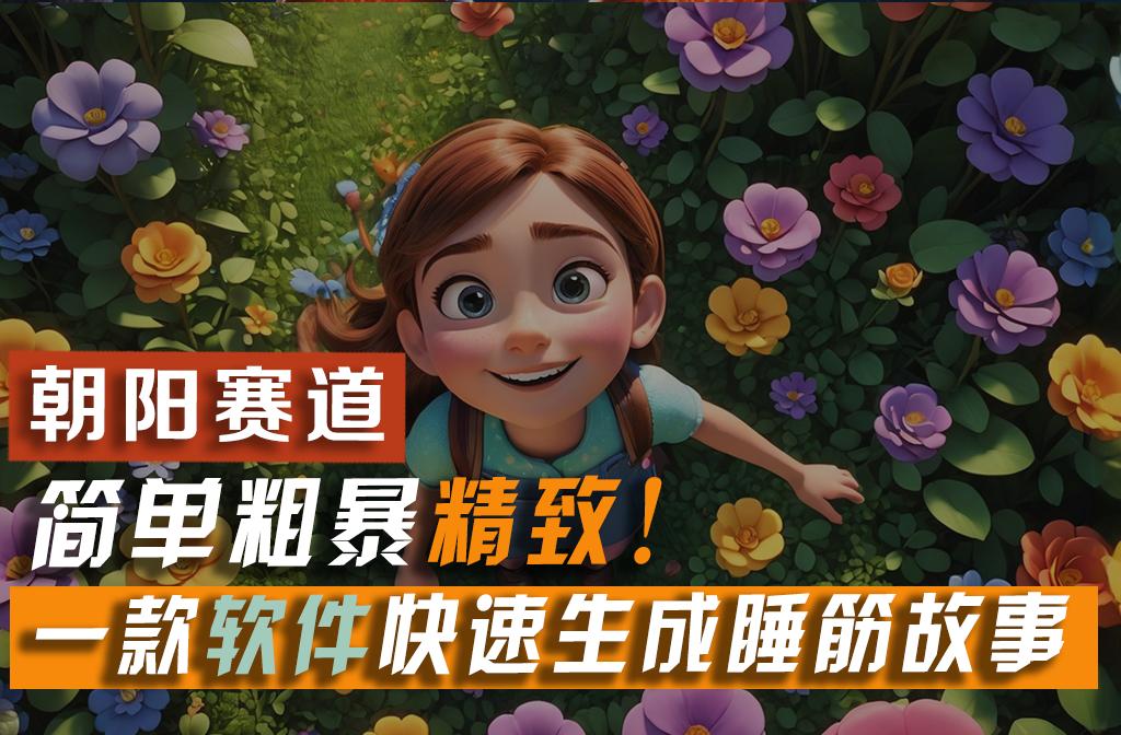 利用一款软件5分钟一条爆款睡筋故事，简单粗暴精致！小白月入2w+-瀚宇网创