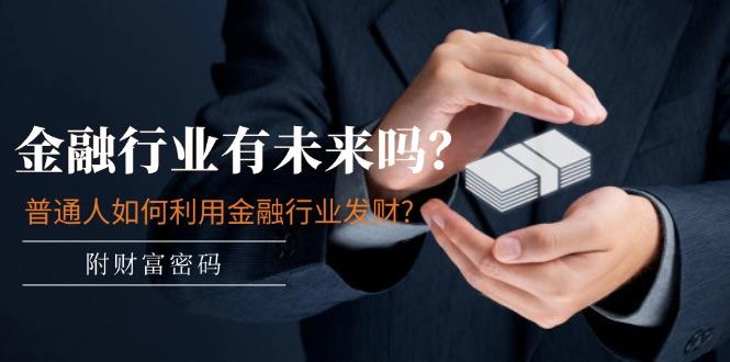 某付费文章：金融行业有未来吗？普通人如何利用金融行业发财?(附财富密码-瀚宇网创