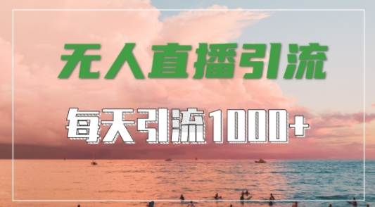抖音快手视频号全平台通用，无人直播引流法，超暴力引流1000+高质量精准创业粉【揭秘】-瀚宇网创