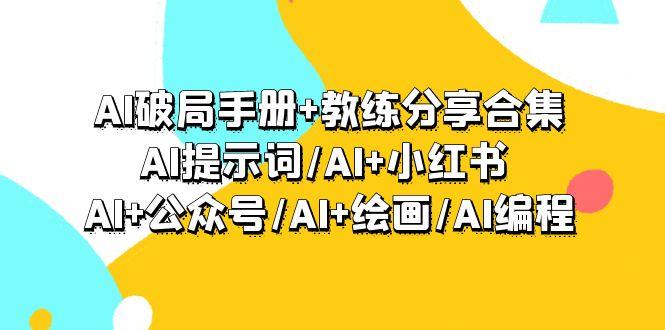 (9351期)AI破局手册+教练分享合集：AI提示词/AI+小红书 /AI+公众号/AI+绘画/AI编程-瀚宇网创