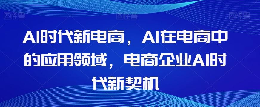 Al时代新电商,Al在电商中的应用领域,电商企业AI时代新契机-瀚宇网创
