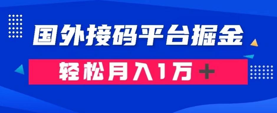 通过国外接码平台掘金:成本1.3,利润10+,轻松月入1万+【揭秘】-瀚宇网创