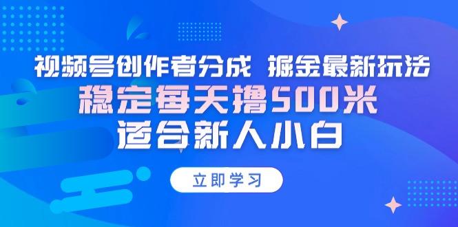 【蓝海项目】视频号创作者分成 掘金最新玩法 稳定每天撸500米 适合新人小白-瀚宇网创