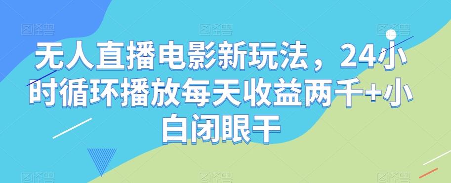 无人直播电影新玩法，24小时循环播放每天收益两千+小白闭眼干【揭秘】-瀚宇网创