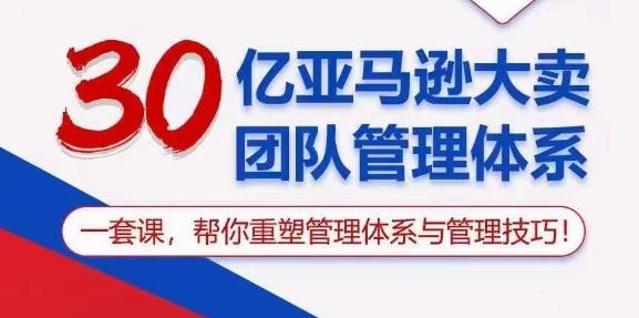 30亿亚马逊大卖团队管理体系，一套课，帮你重塑管理体系与管理技巧-瀚宇网创