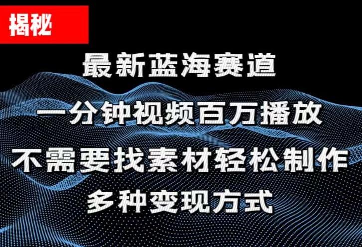 揭秘！一分钟教你做百万播放量视频，条条爆款，各大平台自然流，轻松月…-瀚宇网创
