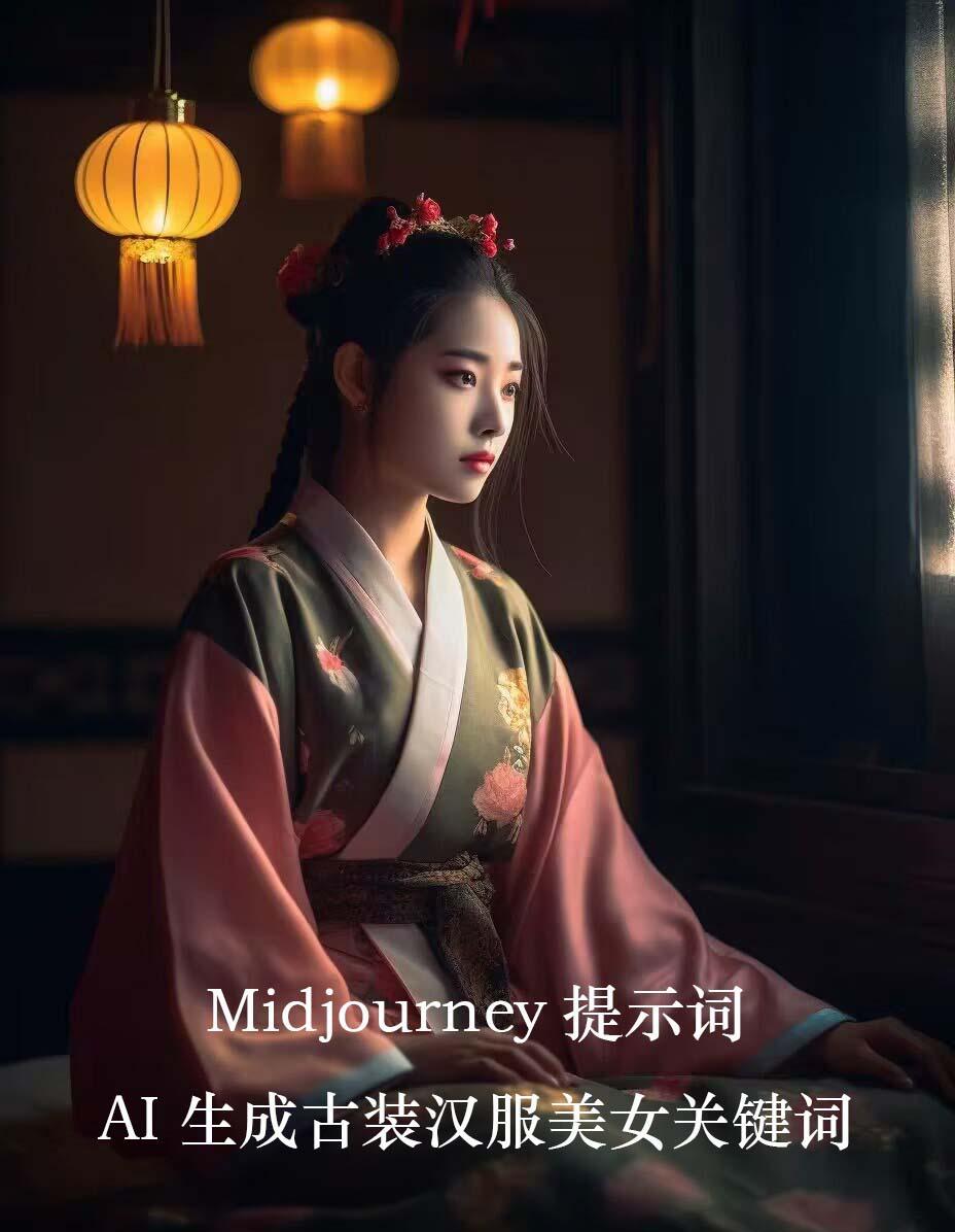 Midjourney关键词-AI生成中国风古装汉服美女人像提示关键词-瀚宇网创